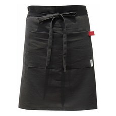 eunoya 基本款紅標亞麻半身圍裙, 1件, 炭灰色