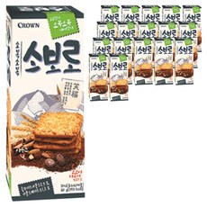 크라운 소복소복 소보로 과자, 60g, 18개