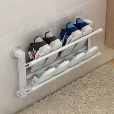 Ju and Ji 折疊式壁掛省空間鞋櫃收納架 2層, 1個, 白色
