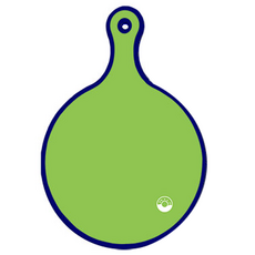 로엠디자인 블루에디션 양면 원형도마 라이트그린, 체리플라워, 1개