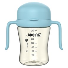 JOONIE 幼兒用 蓋子一體成型 第二代 自主學習杯, 藍色, 1個, 210ml