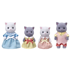 EPOCH Sylvanian Families 森林家族 新波斯貓家庭組 4 隻可擺姿勢的公仔, 1盒