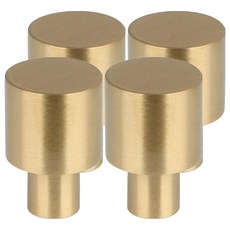 MONESPACE 家具把手 圓形黃銅 1孔, 4個