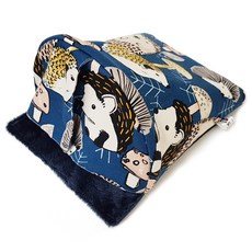 毛絨布料 窗簾 小袋 刺猬用品, 海軍藍, 1個