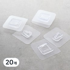 구디푸디 접착식 다용도 스티커 홀더, 투명, 20개