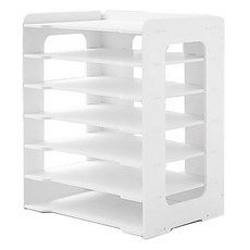 文件置物架 PVC環保材質 34*25*39cm 中國製, 7層, 白色