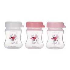 KU.KU Duckbill 酷咕鴨 幾何視界PP寬口儲乳瓶, 粉色, 140ml, 3個