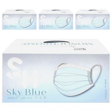 SH 上好生醫 成人平面醫療口罩 未滅菌, 天空藍, 50片, 4盒