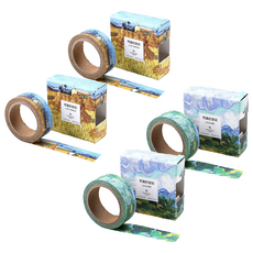 Life Point梵谷遮蔽膠帶 普羅旺斯的收穫+從牆外看到的山景, 混色, 2組