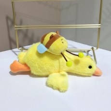 아이끌레 캐릭터가방 거위 봉제인형 키링, 18cm, 옐로우꿀벌, 1개