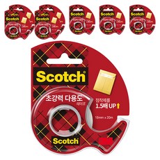 스카치 초강력 다용도 테이프 디스펜서 18mm x 20m, 투명, 8개