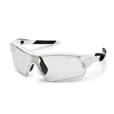 Oaklans 運動太陽眼鏡 Q320, 1個, 白黑鏡框 + 變色鏡片