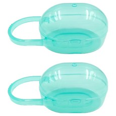 可攜式奶嘴收納盒, 2入, 綠色