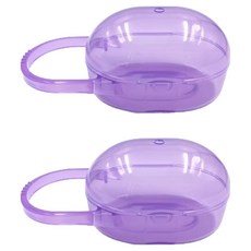 可攜式奶嘴收納盒, 2入, 紫色