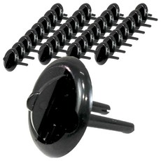 One Stop 延長線插座安全蓋 保護蓋 插頭塞, 120個, 黑色