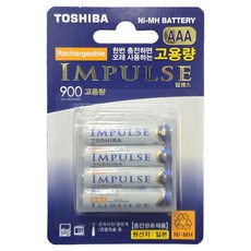 도시바 니켈수소 AAA충전지 900mAh, 4개입, 1개