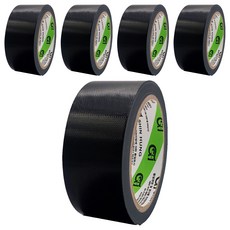 Shin Hung 棉質膠帶 黑色 48mm x 15m, 5個