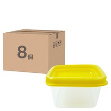 Bebelock 吸蓋儲存盒 可堆疊 離乳食品儲存盒 韓國製造, 芥末黃, 120ml, 8個