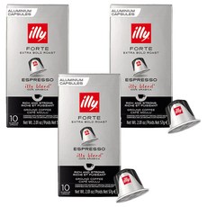 일리 엑스트라 볼드 로스트 에스프레소 그라운드 네스프레소 호환 캡슐커피, 5.7g, 10개입, 3개