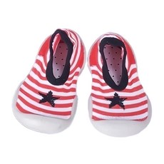 新款短襪膠底學步鞋, 秋冬季適用, 紅條星, 26~27 15~15.5cm