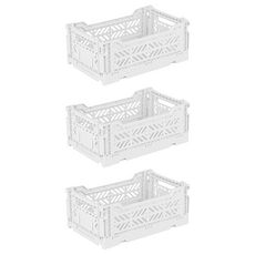 Ay kasa 土耳其折疊收納箱 180g, 水晶白, 3個