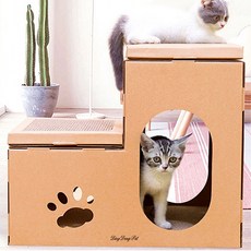 DING DONG PET 貓咪階梯貓抓屋, 混和顏色, 1套