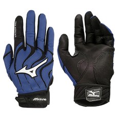 미즈노 330265 5252 배팅장갑 유소년용, 파랑/검정