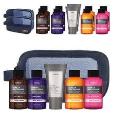 KUNDAL 昆黛爾 蜂蜜夏威夷果旅行盥洗組+網狀化妝包 爽身粉香, 3組