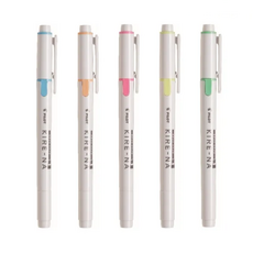PILOT 百樂 KIRE-NA 雙頭螢光筆5件組 5C1, 基本色組, 5支