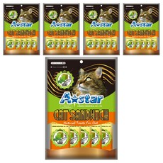 A star 貓薄荷夾心餡餅 小包分裝外出便攜 安撫愛貓情緒, 原草鮭魚, 100g, 5袋