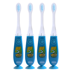 Vibright LED 嬰兒牙刷 F-95W, 鱷魚（藍色）, 1入, 4個