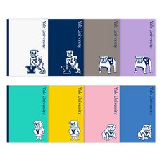 Blue Rabbit YALE OPEN 韓國製造 吉祥物橫線筆記本 8款套組, 混合色, 1套