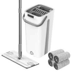 comet 家用免手洗拖把 + 4個超細纖維拖布, 1套