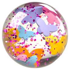 HABA 酷樂比 蝴蝶水晶酷樂球 內有閃亮碎片 適用於酷樂比軌道系列 2歲以上適用, 混合顏色