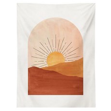 픽노아 플랫 일러스트 패브릭 태피스트리, 디자인 2