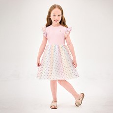JELISPOON 女童款閃亮彩虹紗洋裝