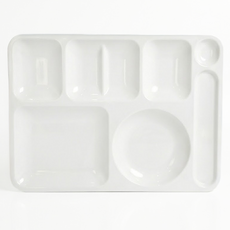 리빙메이트 단체급식 표준형 PC 3300 식판, 화이트, 1개