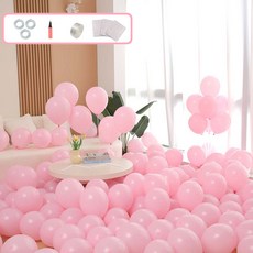피앤비유니티 마카롱 라운드 풍선 25cm, 09 핑크, 100개