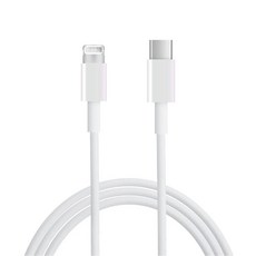iBRIDGE USB-C to Lightning 充電傳輸線 適用於 iPhone iPad Pro 快速資料傳輸, 白色, 1條