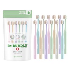 DRBURDLE 迷你刷頭護理牙刷6件組, 12入, 1套
