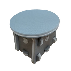 TWOBOO 二寶地墊 馬卡龍餅乾椅 EVA環保發泡材料 耐荷重: 80kg 台灣產, 寶貝藍, 1個