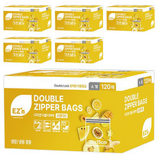 EZn 標準雙層夾鏈袋 冷藏冷凍兩用, 120入, 小 (S), 6盒