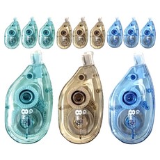 DADA Side Grip 修正帶 8m, 薄荷 + 棕色 + 藍色, 6個