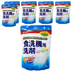 獅子化學 Pix W酵素 洗碗機用洗劑 強力去油 有效清除頑固污垢 餐具潔淨如新, 1kg, 6包