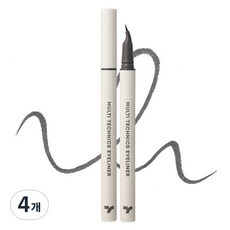 TONYMOLY I-TONE 多功能眼線筆 0.6g, 4個, 03灰黑色