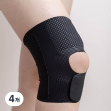 컴피닛 프리미엄 무릎보호대, 블랙, 4개