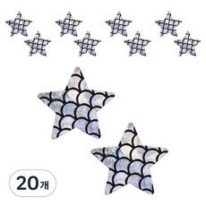 Kelbon特別圖案胸貼 銀色星星 光澤, 20個