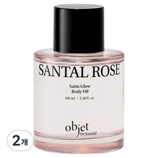 오브제바이쿤달 새틴 글로우 바디오일 상탈로즈, 2개, 100ml