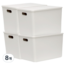 DAILY BLOOM 儲物收納生活箱 附把手, 米色, 8個