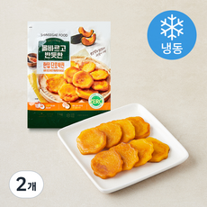 올바르고반듯한 한입 단호박전 (냉동), 1kg, 2개